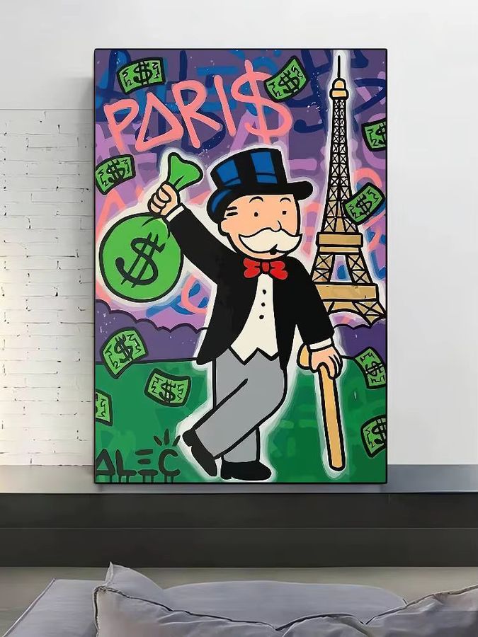 Alec Monopoly Inspiring Money Poster selbstklebender wasserfester Papieraufkleber Wanddekoration Multicolor - Bild 7