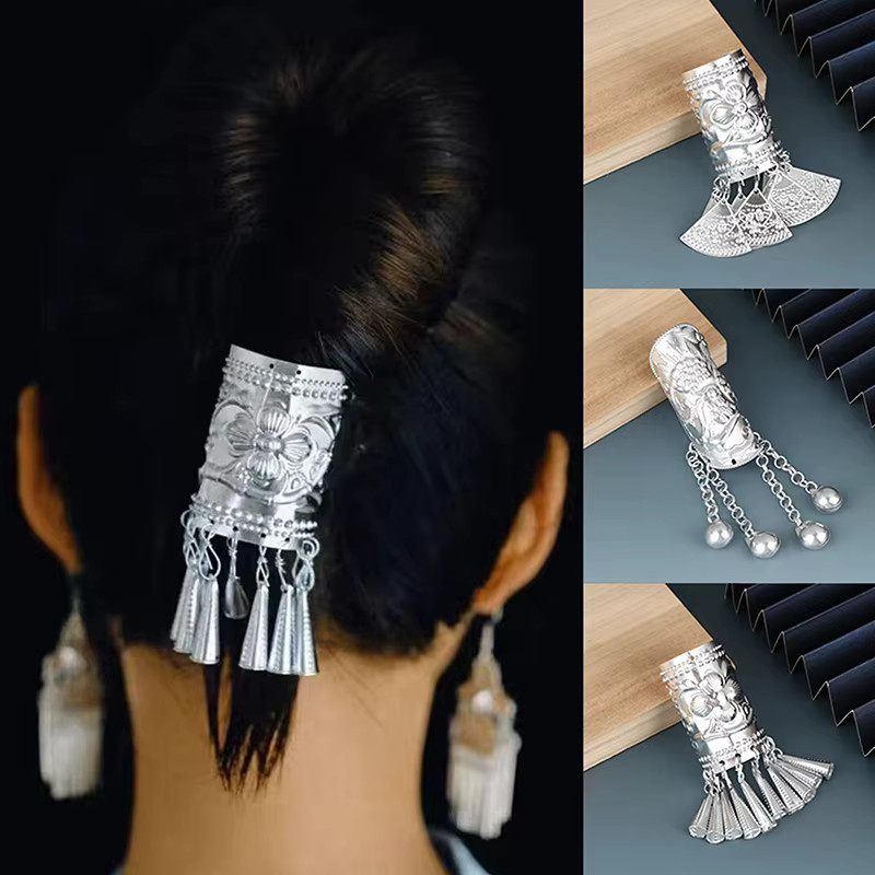 Vintage-Haarschmuck mit Blumenquasten, Damen - Bild 2