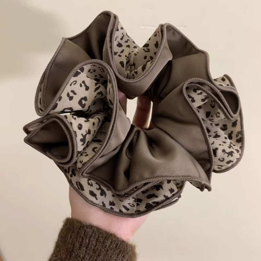Haargummi Satin, Leopardenmuster, zweifarbig, Unisex - Bild 3