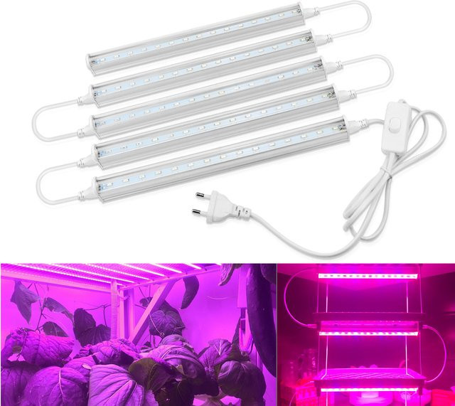 Lcamaw LED Pflanzenlampe T5 Rohr für Gewächshaus und Aussaat, 6 W, Länge: 29 cm - Bild 1