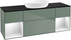 V&B Waschtischunterschrank Finion mit Wandbeleuchtung, Farbe Weiß lackiert, Breite: 160 cm, Tiefe: 50,1 cm, Höhe: 50,1 cm - Bild 1