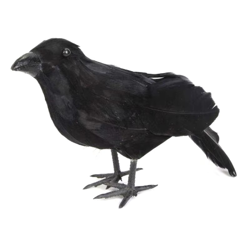 Schwarze Simulation Krähe als Vogelscheuche zur Schädlingsbekämpfung für Garten und Außenbereich - Bild 5