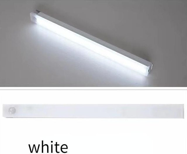 SHIJIN LED Lichtleiste mit Bewegungssensor, wiederaufladbares Nachtlicht für Schrank und Korridor, Weiß, Länge: 10 cm - Bild 1