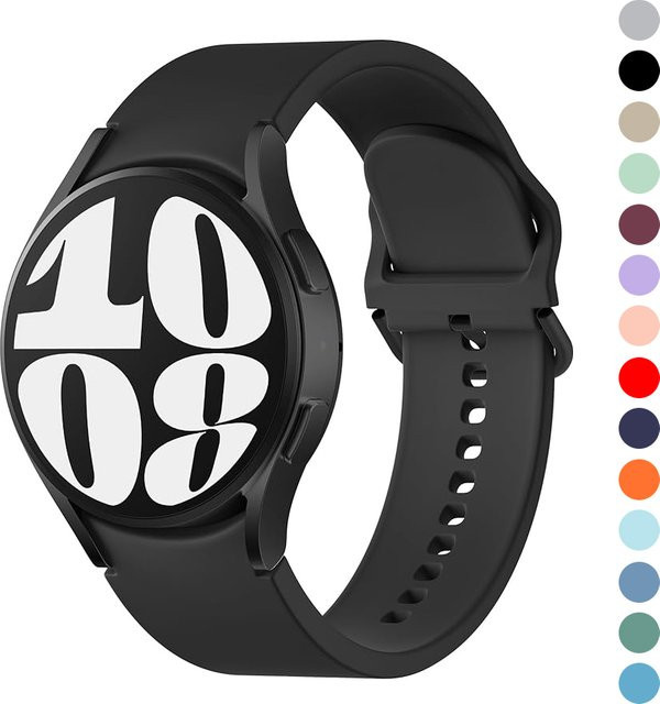 HUALIMEI Uhrenarmband Silikon, Schwarz, Unisex - Bild 1