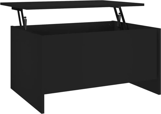 vidaXL Couchtisch modern in Schwarz aus Holzwerkstoff mit Lift-up-Top, B/T/H: 80 x 55,5 x 41,5 cm - Bild 1
