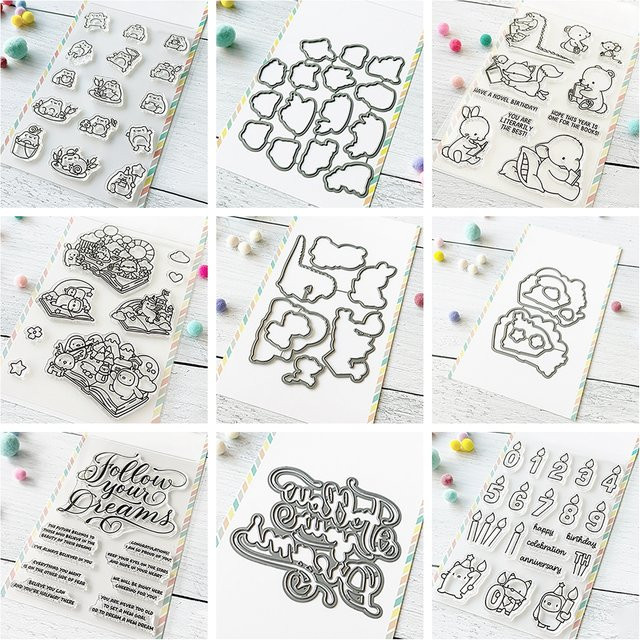 Kleiner Frosch Storytime Agenda Stempel und Stanzformen aus transparentem Kunststoff für dein DIY Scrapbooking und die Kartenherstellung - Bild 1