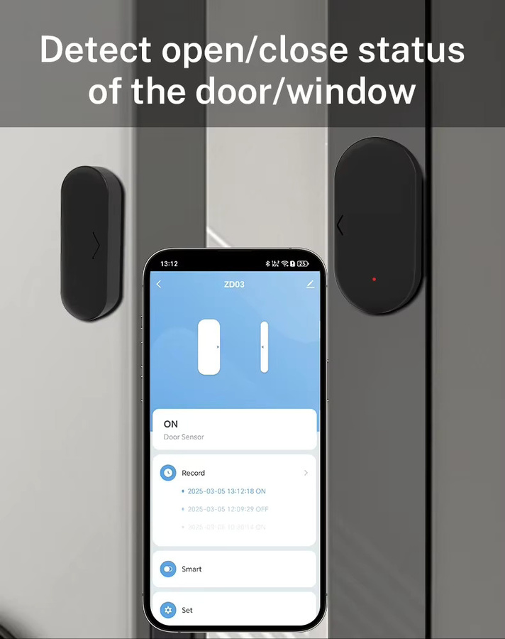 Tuya Zigbee 3.0 Türsensor und Fenstersensor in Schwarz für Smart Home mit Smart Life App Kompatibilität für Alexa und Google Assistant - Bild 4