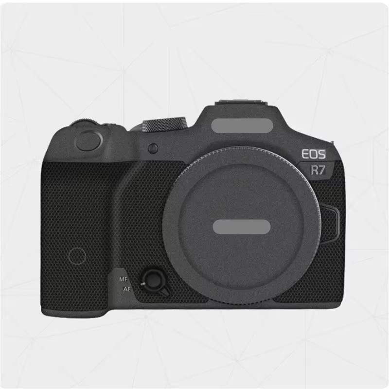Canon EOS R7 Vinyl Skin Schutzfolie in Schwarz für spiegellose Kameras - Bild 1