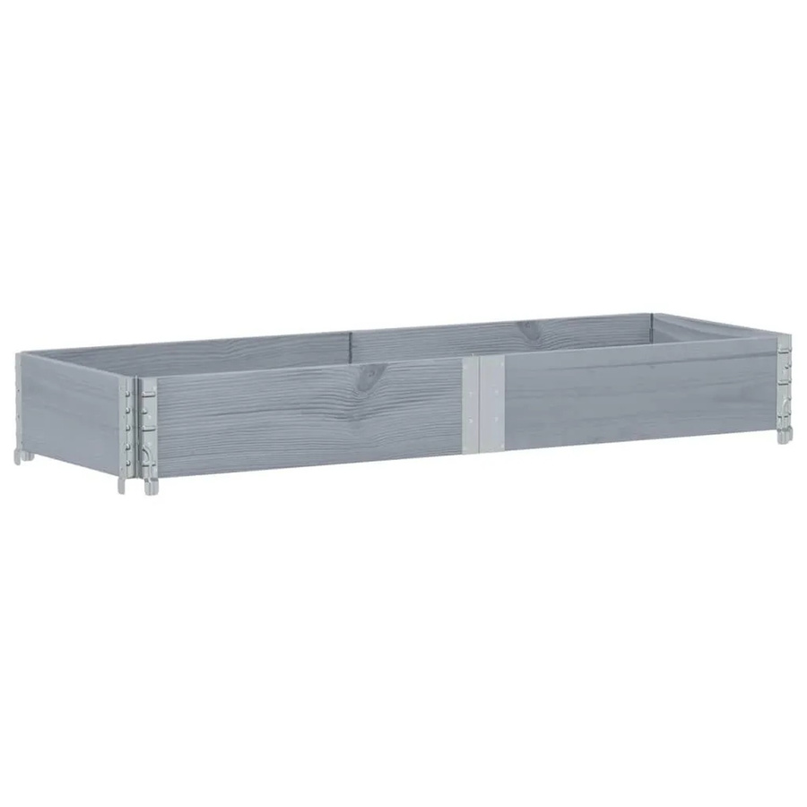 vidaXL Pflanzkasten aus Massivholz Kiefer in Grau, B: 150 cm, T: 50 cm, H: 21,5 cm - Bild 2