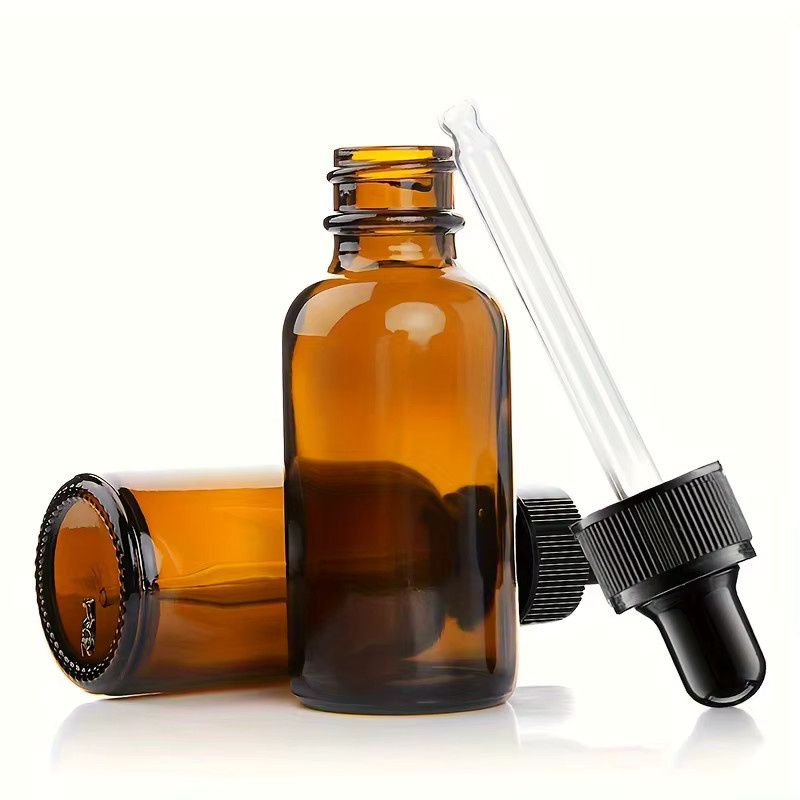 MUB Glasflasche mit Glaspipette, bernsteinfarben, 30 ml, 6 oder 12 Stück - Bild 2