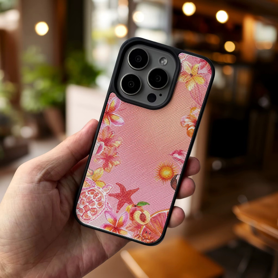 Luxus Leder Handyhülle mit Blumenmuster für Samsung Galaxy S25 S24 S23 Ultra Plus Cover mit Anti-Drop-Schutz - Bild 2