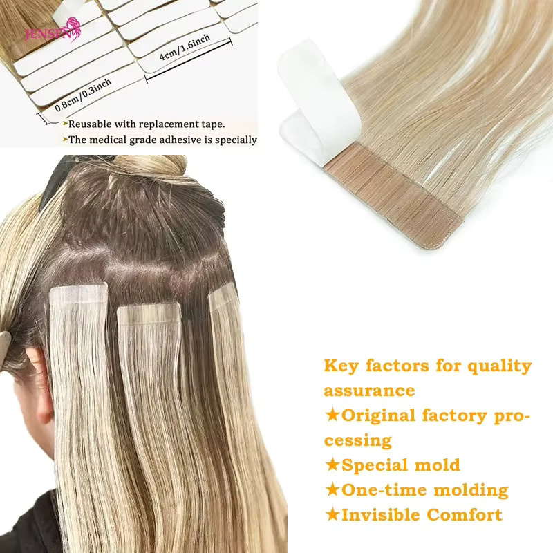 JENSFN Tape-In-Haarverlängerung, Echthaar, Damen - Bild 3