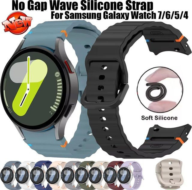 Samsung Uhrenarmband Silikon, Schwarz, Unisex - Bild 1