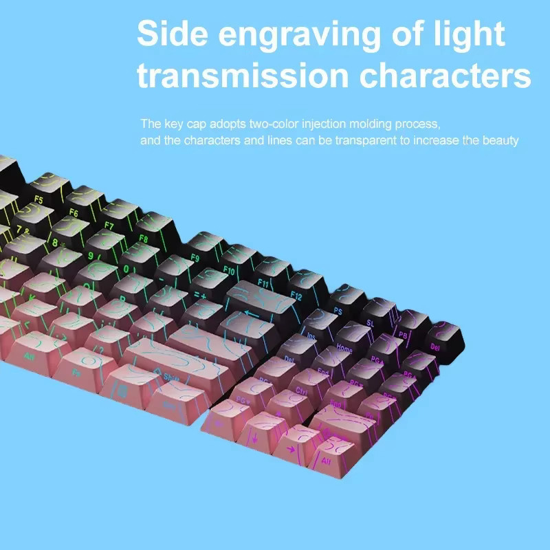 Contour KM97 PBT-Tastenkappen in Weiß und Multicolour für Attack Shark X68HE sowie MCHOSE ACE60/ACE68 magnetische Gaming-Tastaturen in Cherry-Profil - Bild 4