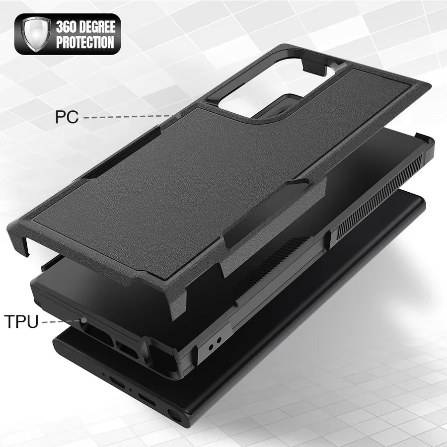 Robuste und stoßfeste Handyhülle von OTT-BOX für Samsung Galaxy S26 Ultra S25 Ultra S24 Plus S23 FE S22 in Schwarz oder Rot - Bild 3