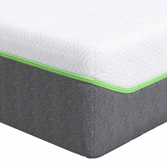vidaXL Hybrid-Matratze mit Taschenfederkern und Gel-Memory-Schaum in Weiß und Grau, B/T: 90 x 190 cm - Bild 1