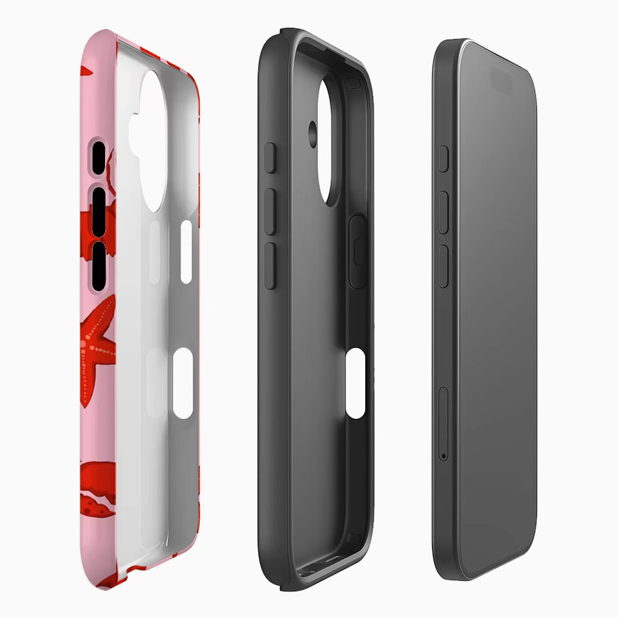 Potdemiel Handyhülle mit Hummer- und Seestern-Design, doppelschichtige Rückabdeckung für iPhone 17, 16, 15, 14 und 13 Pro Max Plus - Bild 2
