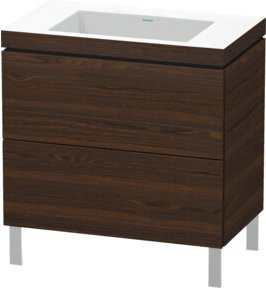 Duravit Waschtischunterschrank L-Cube c-bonded in Natur gebürstet mit 2 Auszügen, B/T: 80 x 48 cm - Bild 1