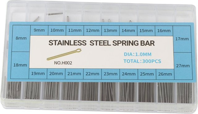 TOMTOP JMS Uhrenarmband-Splintstifte, Edelstahl, 1 mm, 8–27 mm, blue - Bild 1
