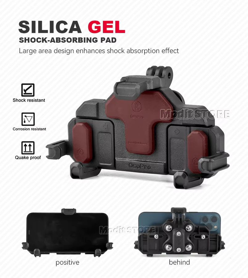MODIT-HC Motorrad GPS Telefonhalterung für Honda NX400 und NX500 2024 in Schwarz - Bild 4