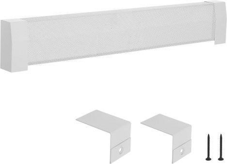 VEVOR Heizungsabdeckung aus Stahl für elektrische Heizgeräte, Farbe: Weiß, B/H/T: 122,2 x 19,3 x 8,1 cm - Bild 1