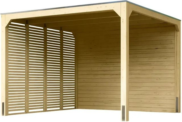 CHILLROI Pavillon Promjna aus naturbelassenem Leimholz in Braun, B/T: 320 x 320 cm - Bild 1