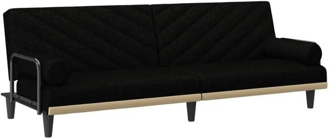vidaXL Schlafsofa mit Armlehnen in Schwarz aus Stoff für Erwachsene - Bild 1