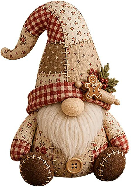 DIY-Wichtel-Patchwork-Set für weihnachtliche Dekorationen in Multicolour - Bild 1