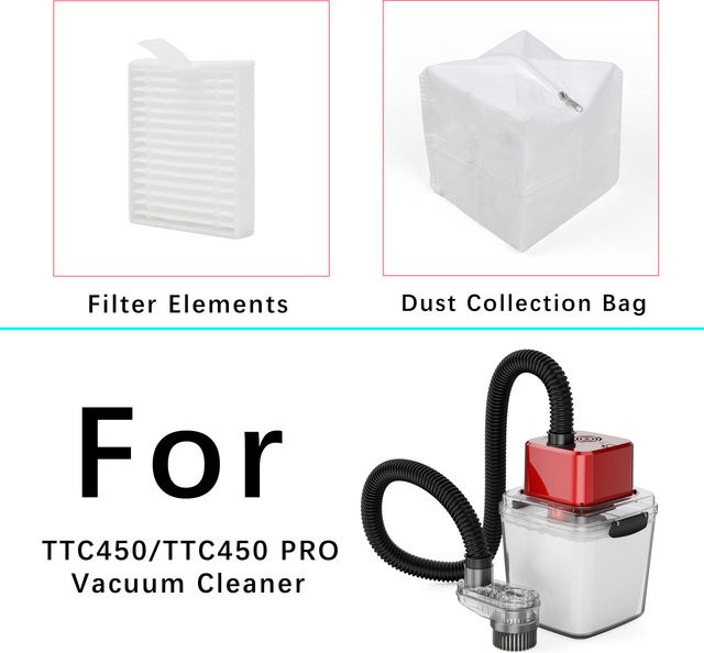 2er-Set Filterelemente und Staubbeutel für Twotrees TTC450 und TTC450 PRO CNC Fräsmaschinen in Weiß - Bild 1