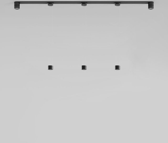 DLS Lighting CS System Clippo Beispielkonfiguration Schienensystem aus Aluminium in Schwarz - Bild 1