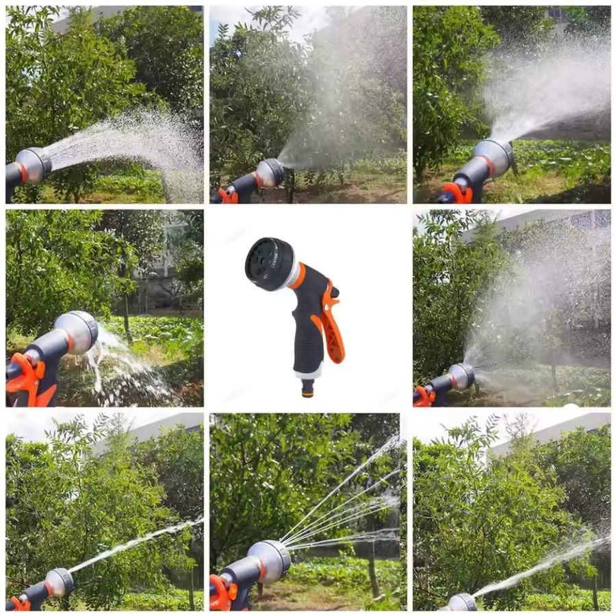Hochdruck-Gartenspritzpistolen-Set mit 8 Sprühmodi und verstellbarer Düse zur Gartenbewässerung und Autowäsche - Bild 5