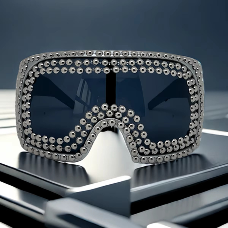 MONIQUE ORENDA Goggle Sonnenbrille, Silber, Vollrand, Unisex - Bild 2