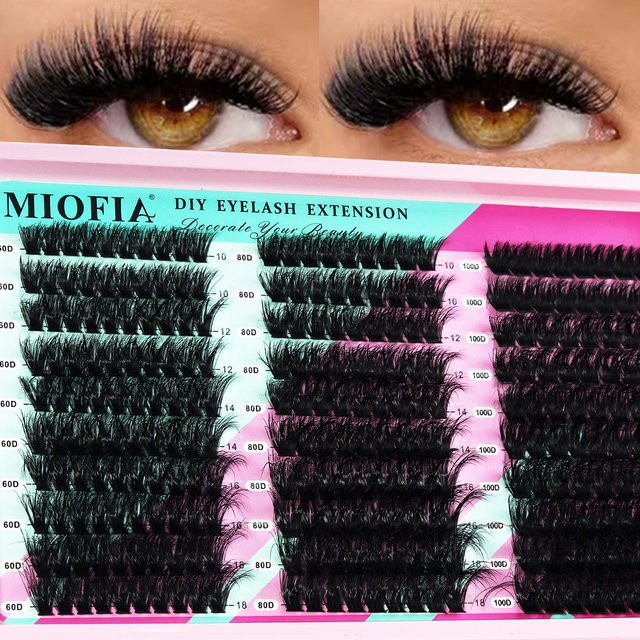 MIOFIA Wimpern-Cluster, Einzelwimpern, natürlich, Unisex - Bild 1