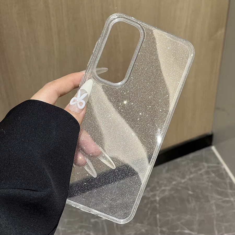 Transparente TPU-Schutzhülle mit Bling Glitter Effekt für Samsung Galaxy A56 5G A55 A54 A36 A35 A26 A25 A24 A16 A15 A06 A05 A05S - Bild 3