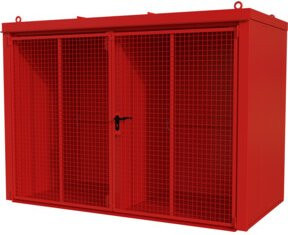 Bauer Südlohn Gasflaschen-Container GFC-B/W M4 in Feuerrot lackiert - Bild 1