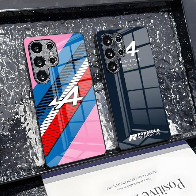 Alpine Logo Tricolor stoßfeste Handyhülle für Samsung Galaxy S25 S24 S23 S22 S21 Ultra Plus FE Note A16 Pro in Multicolor und Schwarz - Bild 1