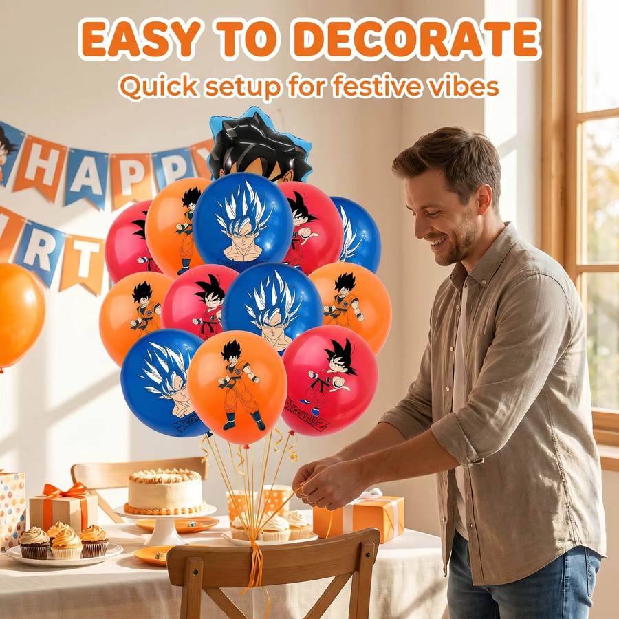 Dragon Ball Goku Luftballons, 12/24 Stück, Latex Ballon, Partyzubehör - Bild 2