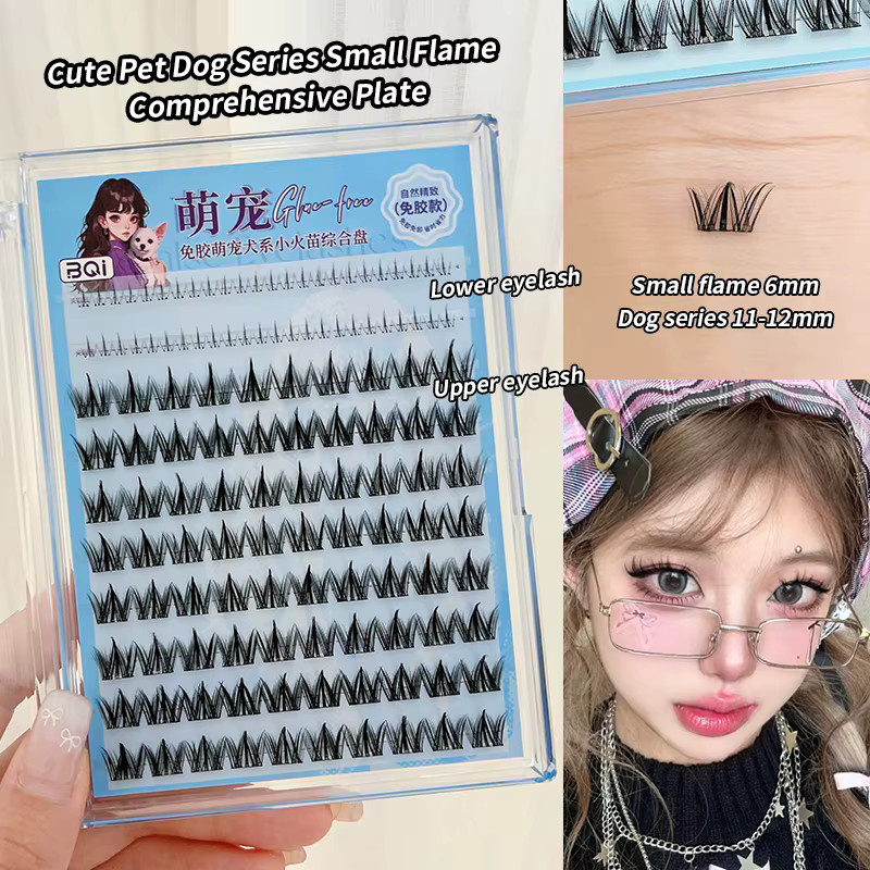 BQI Falsche Wimpern, 10-reihig, natürlich, Unisex - Bild 2