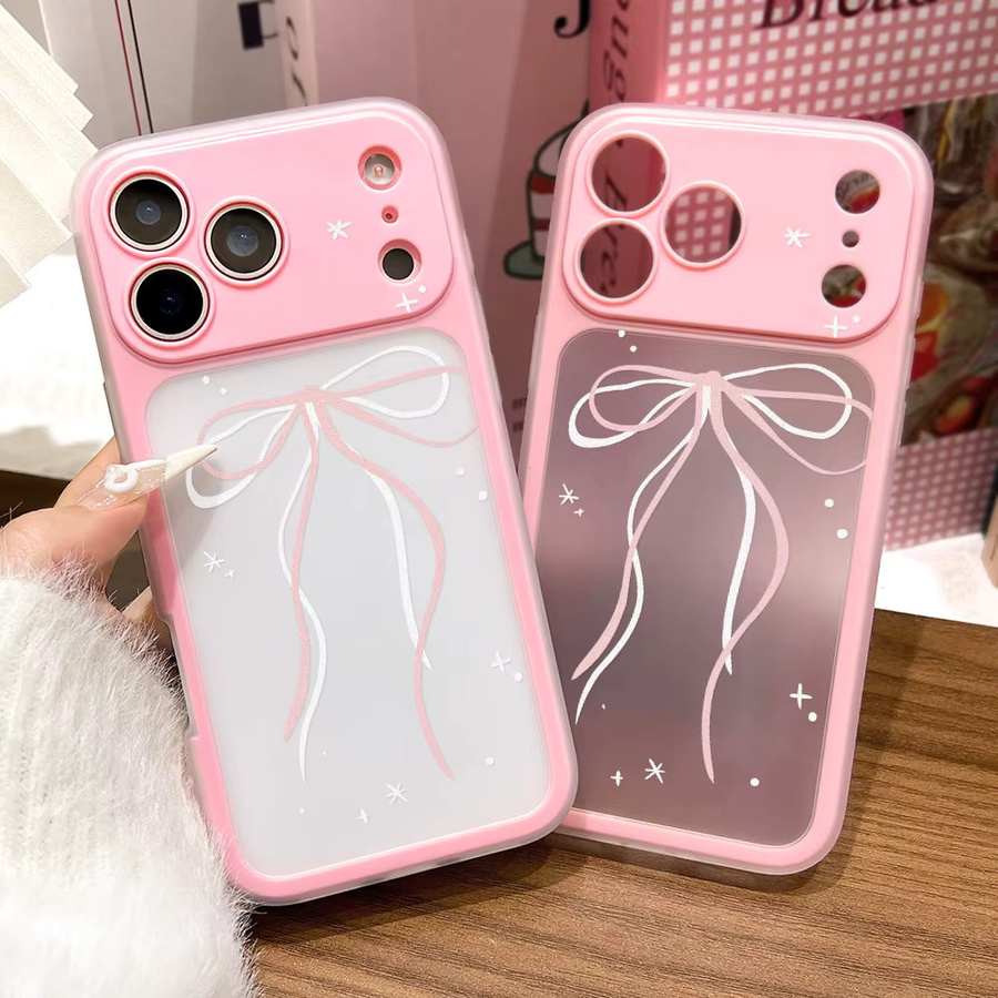 Y2K Handyhülle mit Schleifen- und Blumenmuster für Apple iPhone 17 Pro Max, 16, 15, 14, 13 in Pink - Bild 2