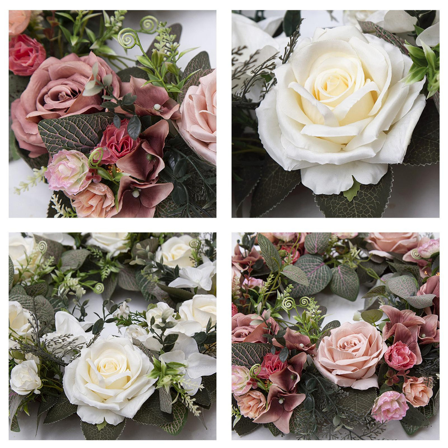 Künstlicher Rosenkranz von OutsideWorld für Hochzeit und Dekoration, Durchmesser: 45 cm - Bild 3