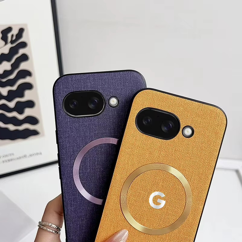 Offizielle Stoff-Leder-Magnethülle für Google Pixel 10 Pro XL 9 8 7 6 10 A in Schwarz mit MagSafe für kabelloses Laden - Bild 4