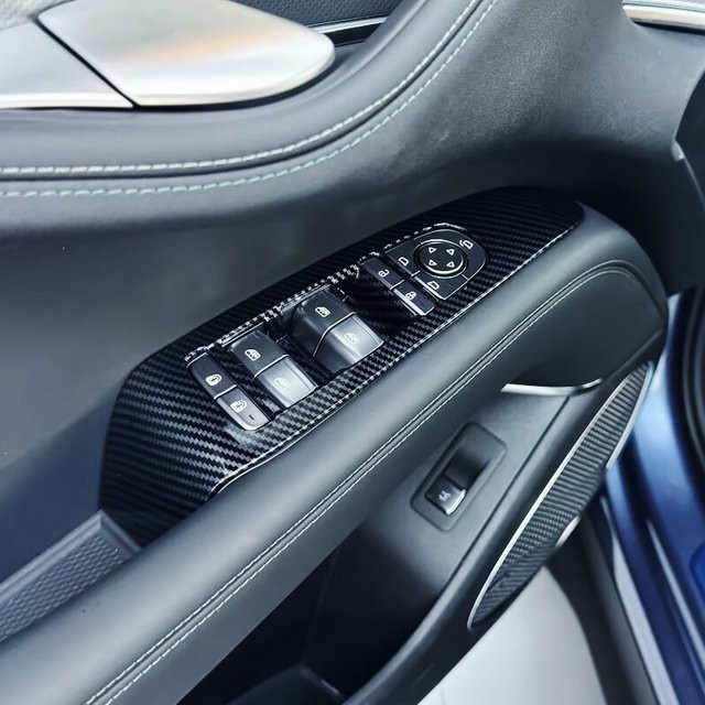FTMTACC Carbon Fiber Türschalter Abdeckung für BYD Sealion 7 EV 2024 2025 in Schwarz für LHD und RHD - Bild 1