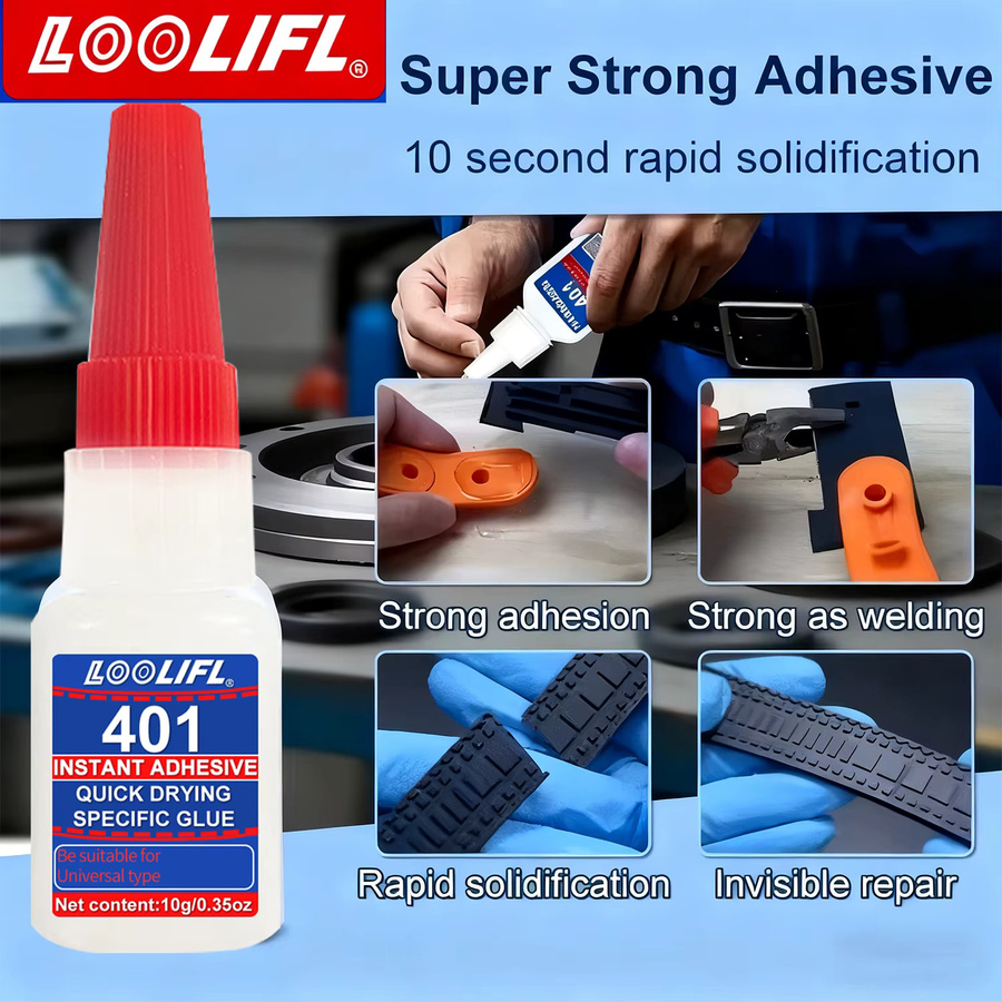 Loolifl 401 Instant Strong Super Glue universeller Sekundenkleber für Harz, Keramik, Metall und Glas - Bild 4