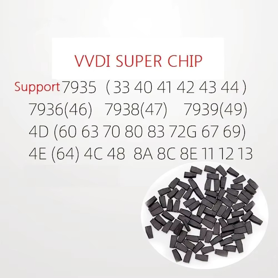 VVDI Super Chip XT27 Transponder für ID46 ID40 ID43 4D 8C 8A T3 47 8A, Farbe: Schwarz - Bild 3