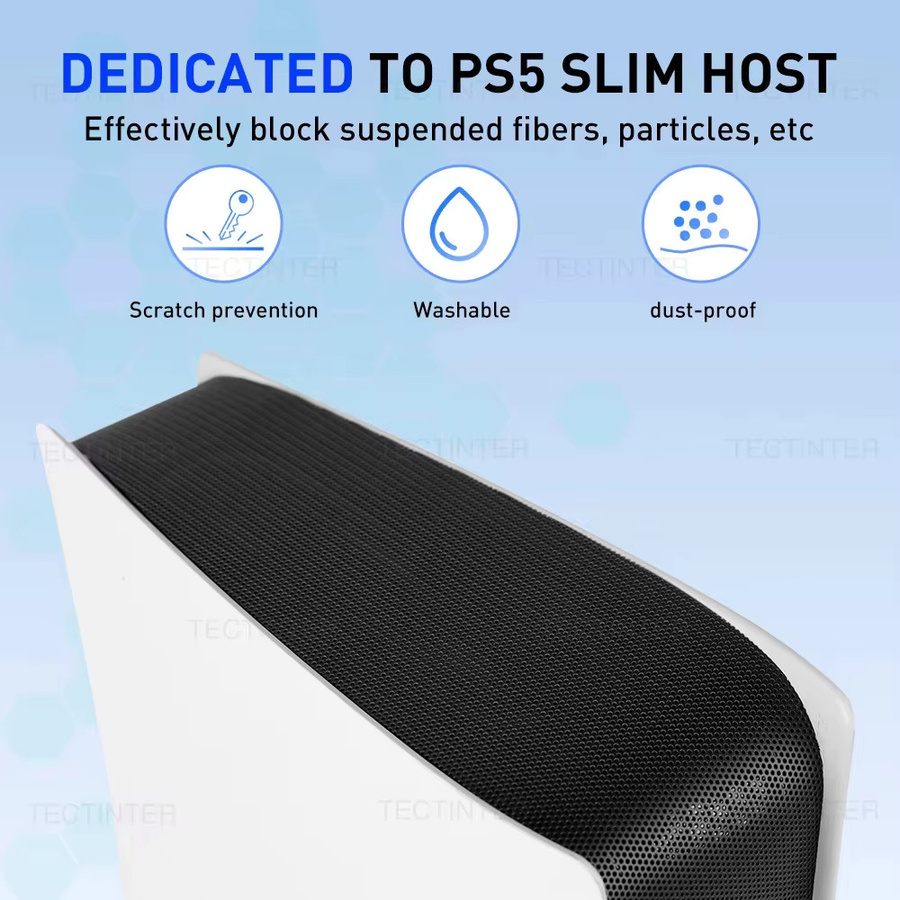 TECTINTER Staubschutzfilter für PS5 Slim Disc und Digital Edition, Schwarz - Bild 5