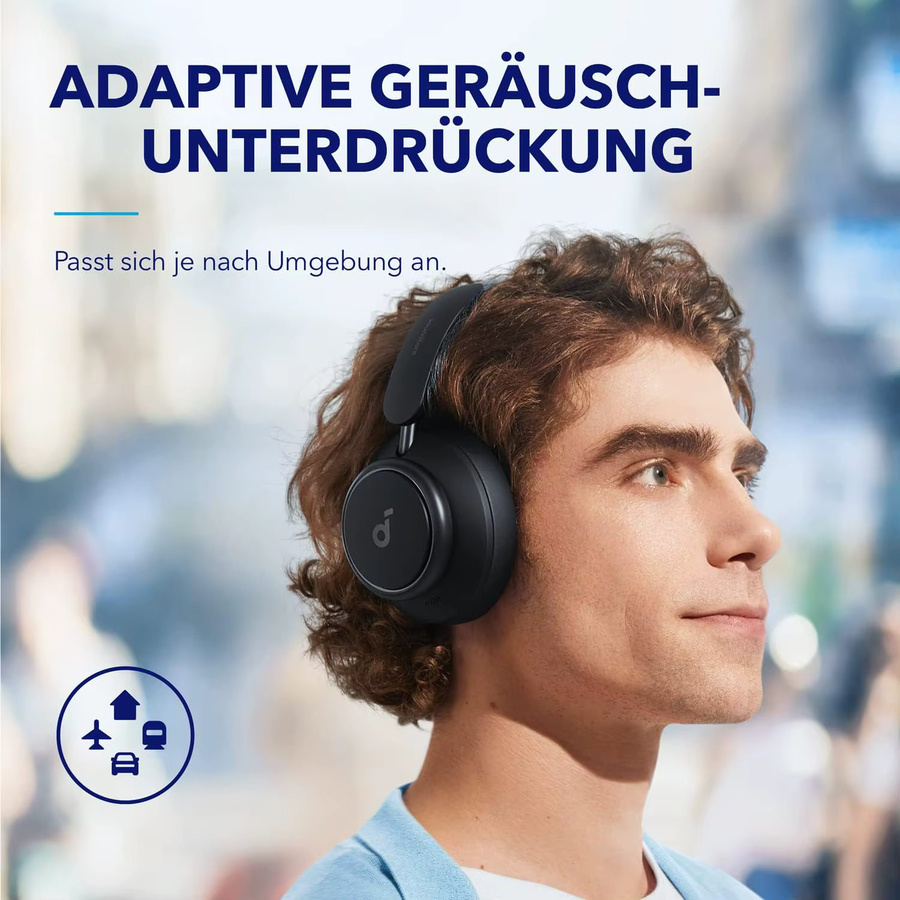 soundcore by Anker Space Q45 Bluetooth Kopfhörer mit adaptivem Active Noise Cancelling in Schwarz - Bild 5
