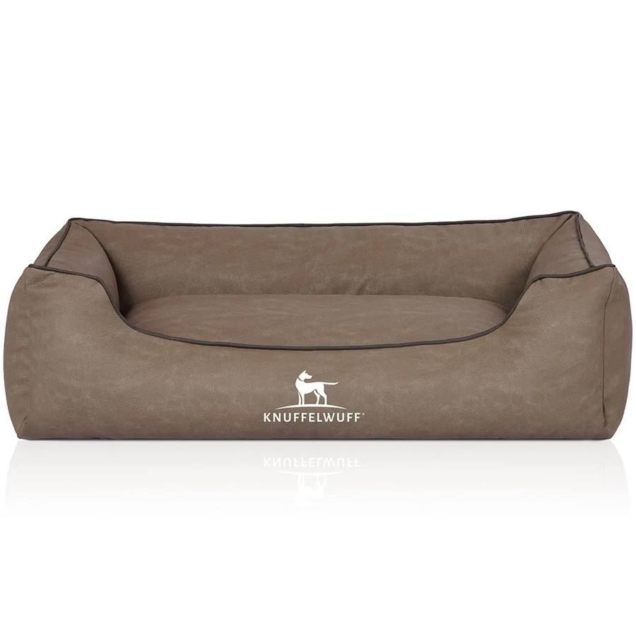 Knuffelwuff Hundebett Scottsdale Kunstleder mit erhöhtem Rand in Beige, B: 85 cm, T: 63 cm - Bild 2