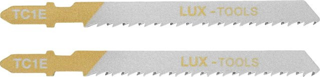 LUX-TOOLS Stichsägeblätter HCS für Holz und Kunststoff mit T-Schaft, Silber, 75 mm - Bild 1