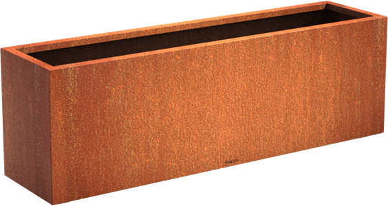Rechteckiger Blumenkasten aus Cortenstahl B/T/H: 150 x 40 x 40 cm - Bild 1