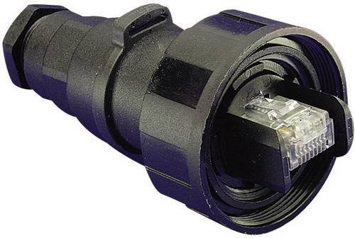 Bulgin PX0834/B Sensor- und Aktor-Steckverbinder, unkonfektioniert, gerade, 8P8C, Schwarz - Bild 1